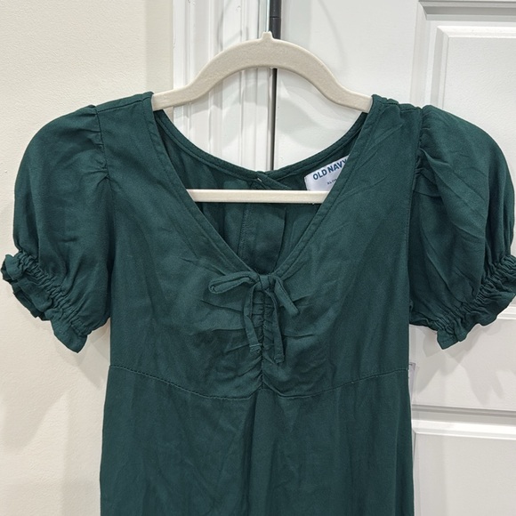 NEW Girls Hunter Green Dress Holiday Party Short Sleeve, size XL 14-16 - Picture 8 of 11